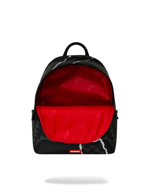 Zaino Center Rip Revealing Gray Check Savage Backpack