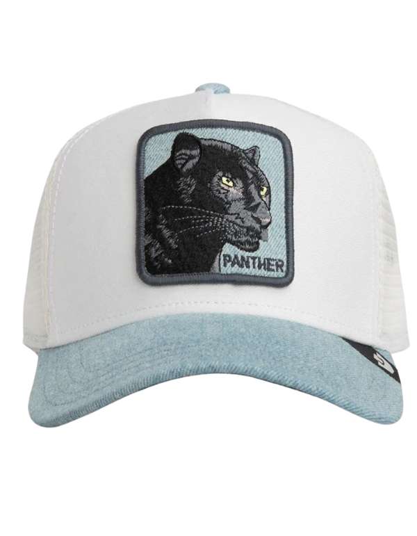 Men's Denim Panther Baseball Cap Light Denim