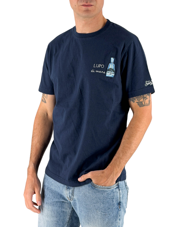T-Shirt Portofino Blu Gin Mare Lupo 61 Emb
