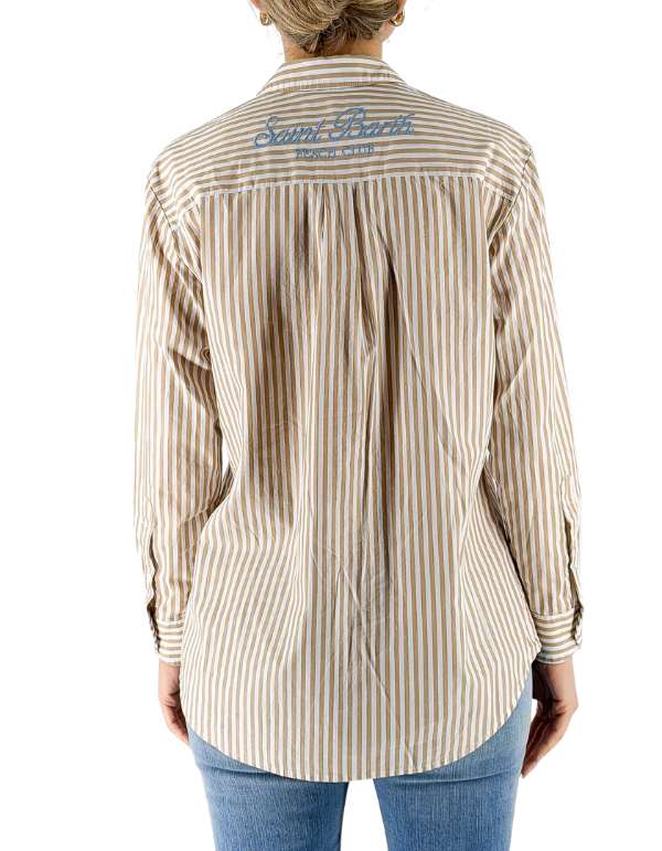 Brigitte Cotton Sb Beach Stripes V 11 Emb. Shirt
