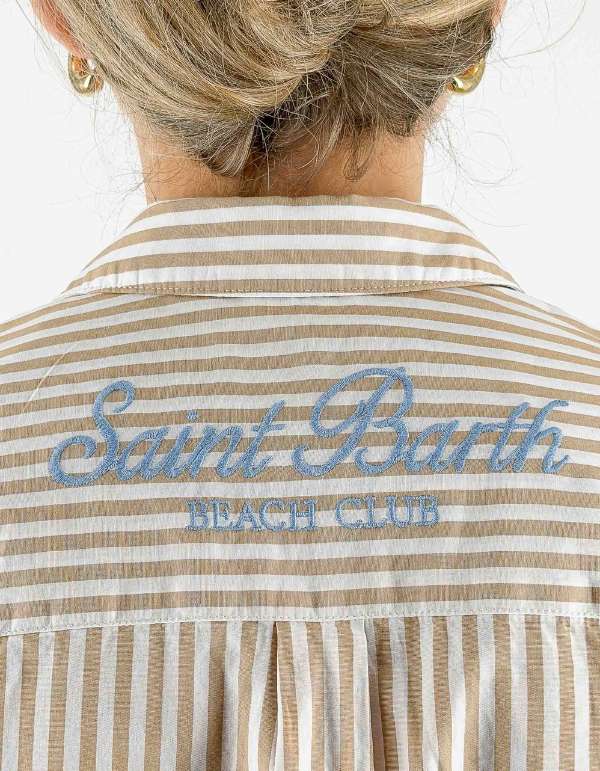 Brigitte Cotton Sb Beach Stripes V 11 Emb. Shirt