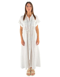 MC2 Saint Barth Abito In Lino Nadia 10 Cream – Vestiti e abiti