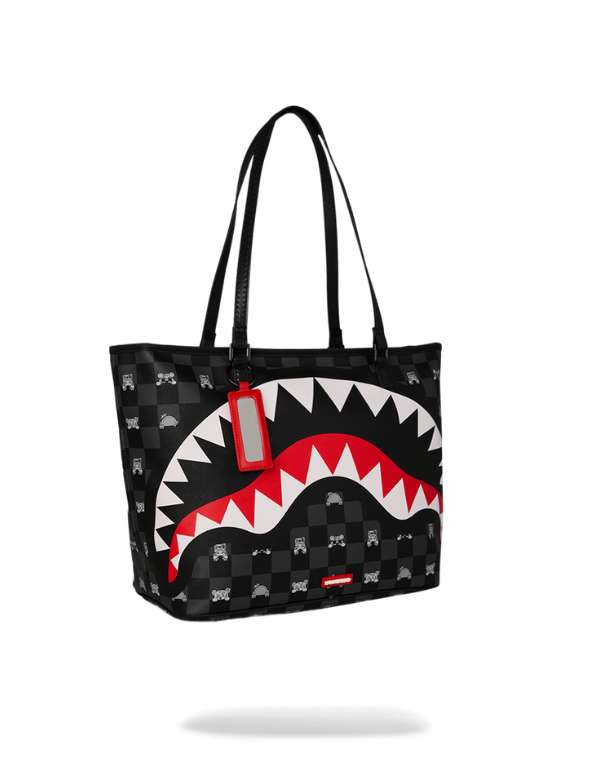 Tote Gray Peeking Character Check