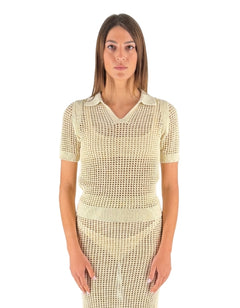 MC2 Saint Barth Polo Flora Mesh 11 Beige – T-shirt e polo