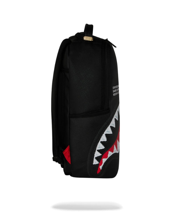 Shark Central Black Embroidered Shark Backpack