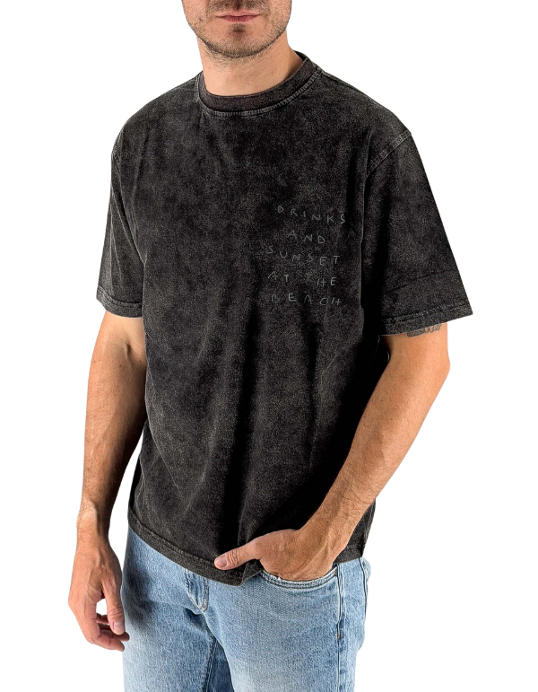 T-Shirt Con Stampa Drinks & Sunset