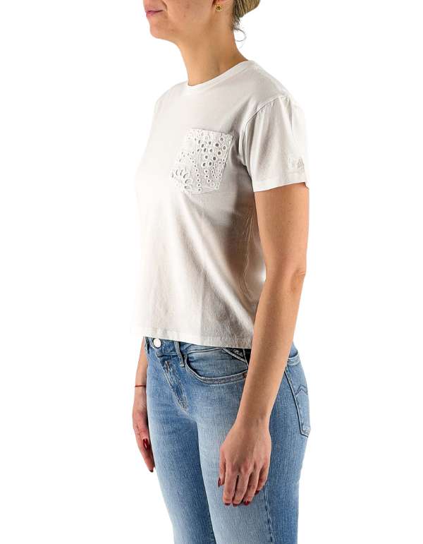 T-Shirt Emilie Con Taschino In Sangallo Embry 01