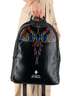 Backpack Black / Multicolor Wings Print