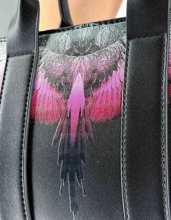 Mini Tote Bag black Bubble Wings