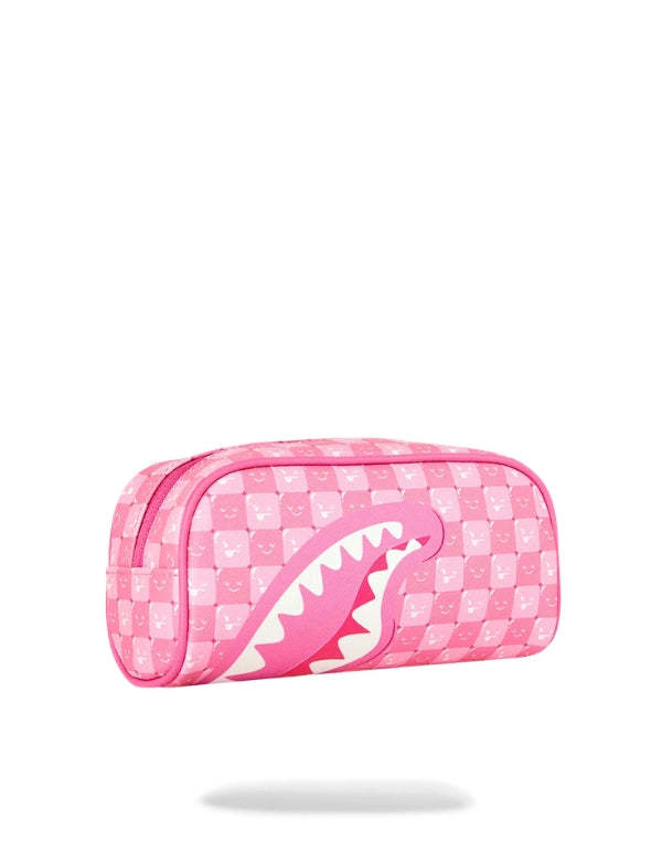 Pink New Check Faces Pouch