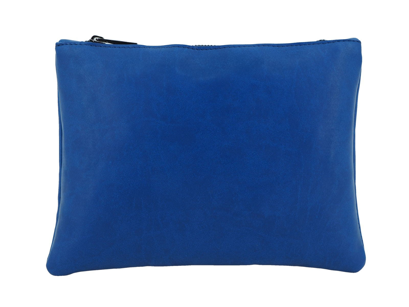 POCHETTE IN ECOPELLE BLU