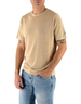 T-Shirt Uomo Girocollo in Lino e Viscosa Sabbia