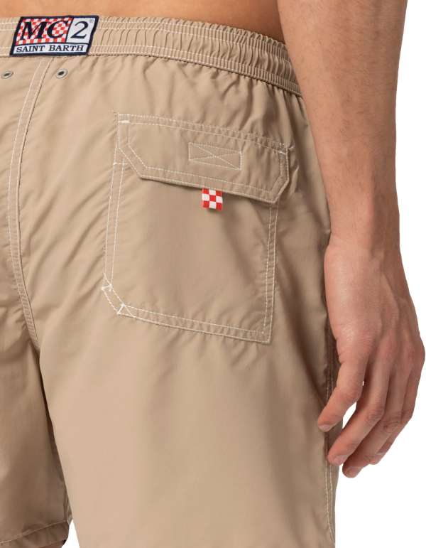 Men's Swim Trunks Patmos Toile Beige