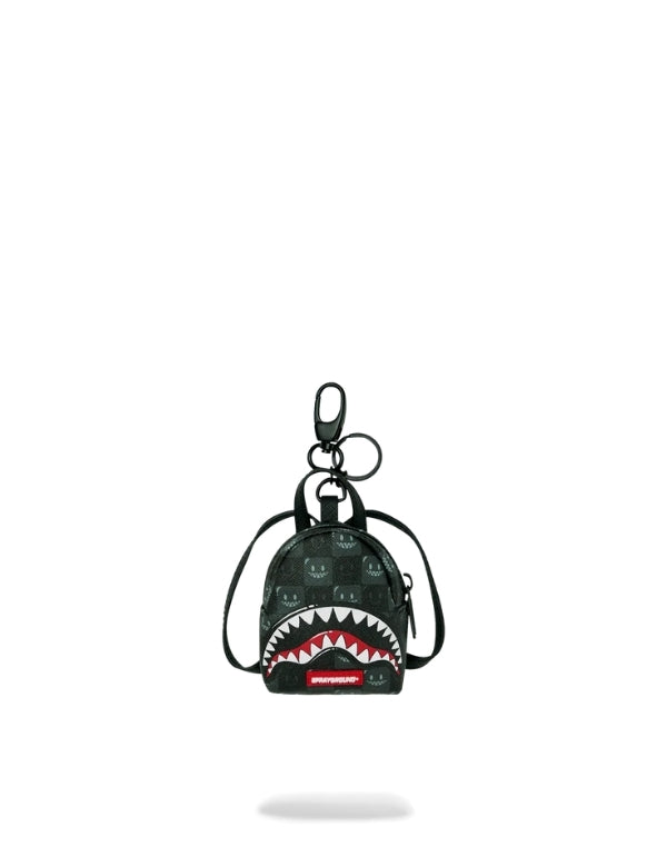 Sharks In Paris Wtf Bubbly Black Check Backpack Keychain