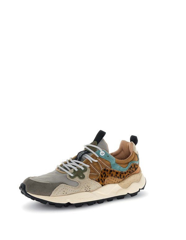 Sneaker Yamano 3 Uni Suede/Pony Hair/Nylon Taupe-Beige-Copper - Immagine 5