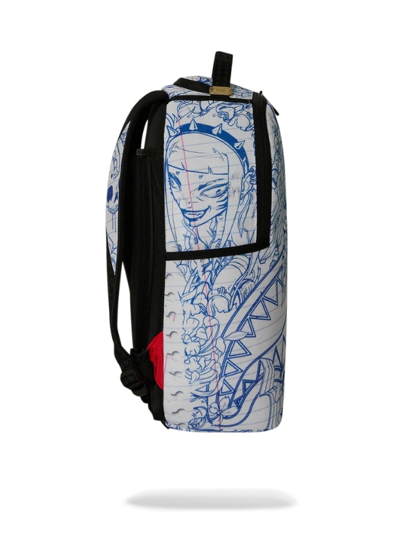 Blue Ink Doodle Backpack