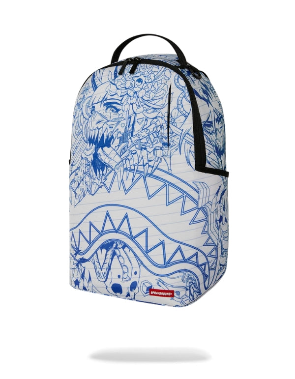 Blue Ink Doodle Backpack
