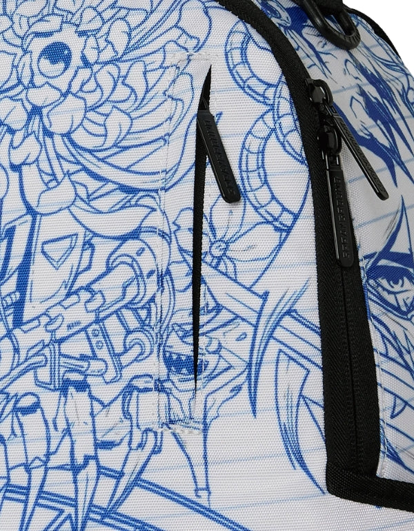 Blue Ink Doodle Backpack