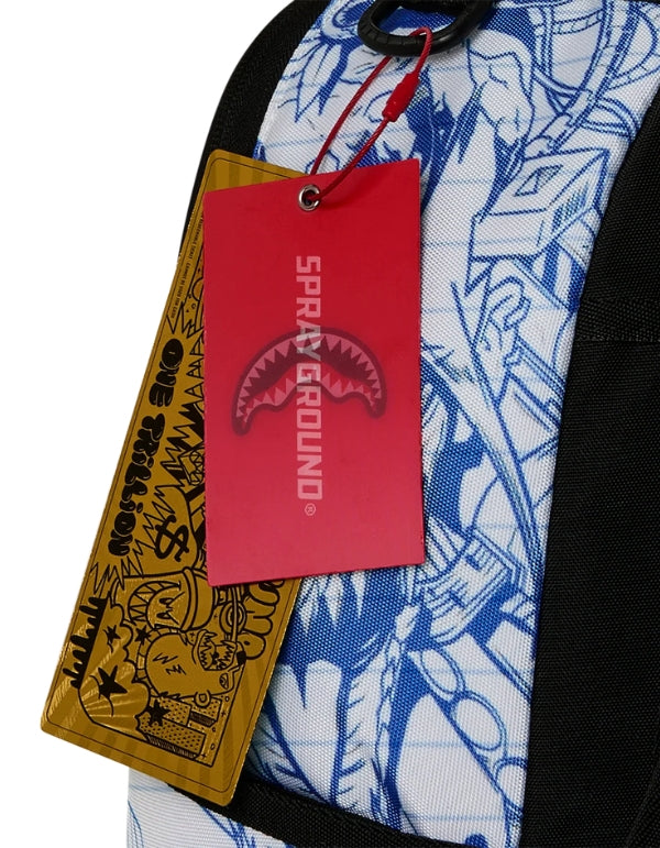 Blue Ink Doodle Backpack