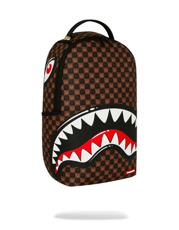 Zaino Sharks In Paris Wtf Bubble Brown Check Backpack