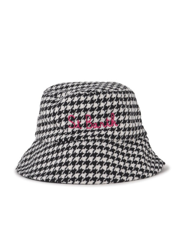 Jude Houndstooth Bucket Hat
