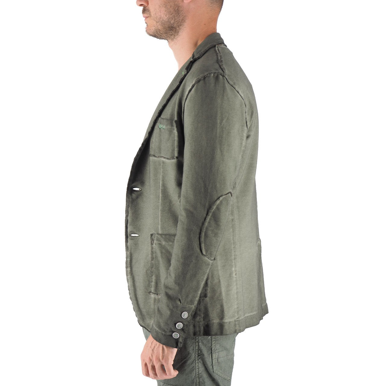 Military Green Jersey Jacket