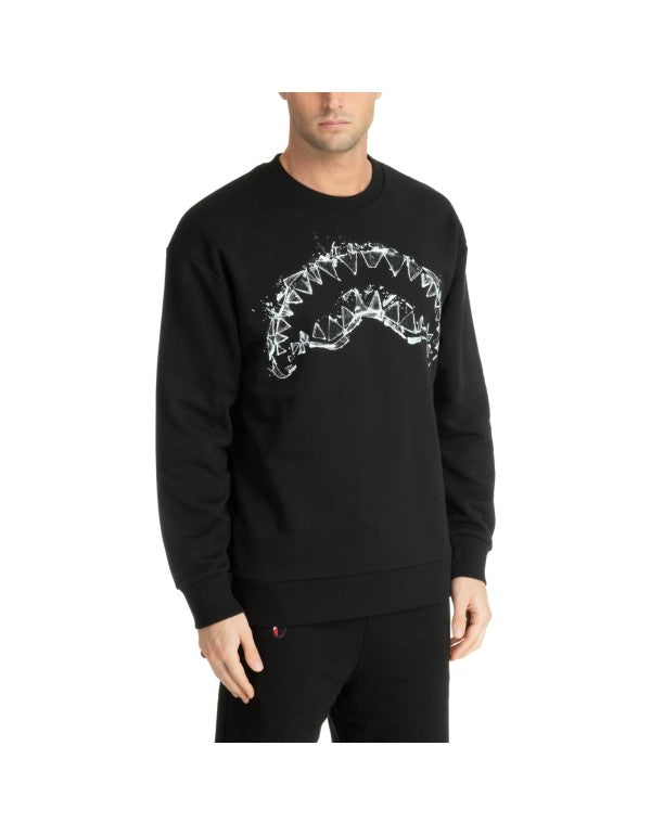 Felpa Girocollo Broken Glass Nero