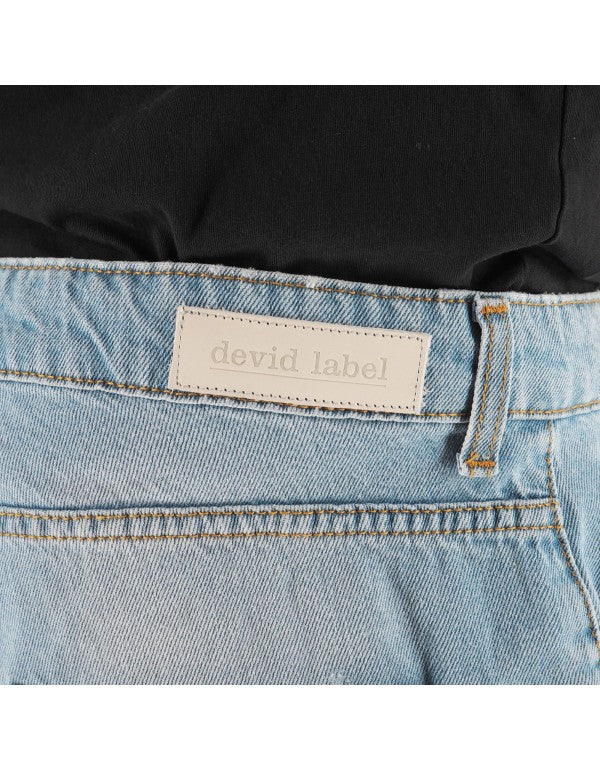 Light Blue Denim Bermuda Shorts