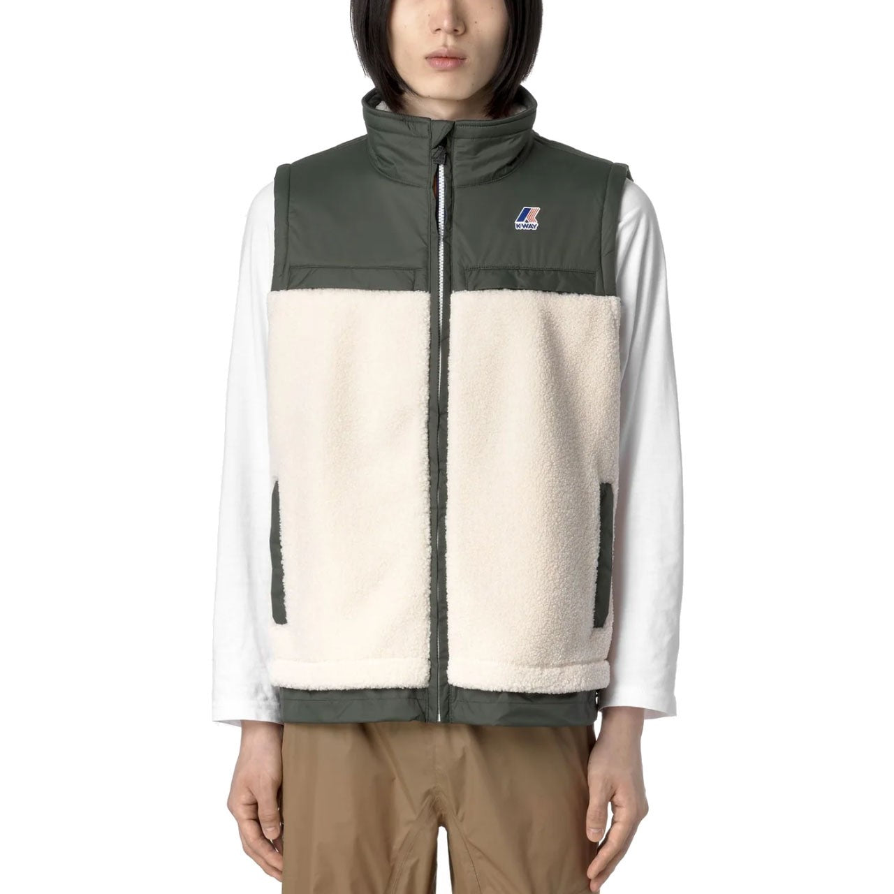 Gilet Le Vrai 3.0 Jile Orsetto Beige Arctic-Green Cypress