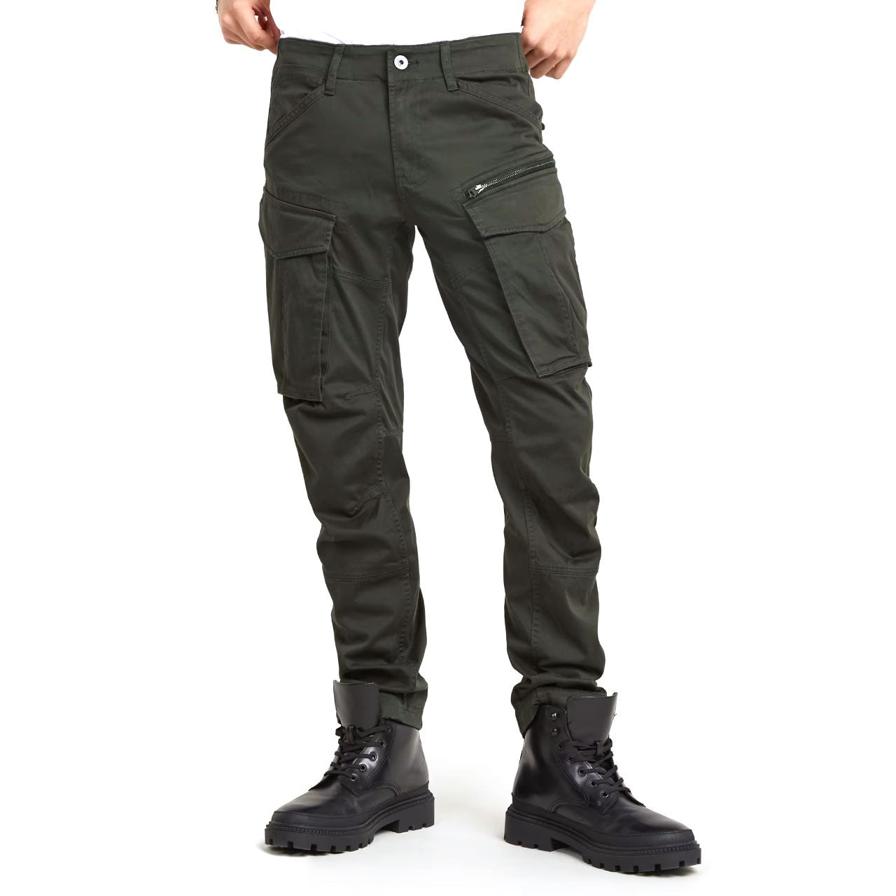 Rovic Zip 3D Regular Tapered Raven Pants