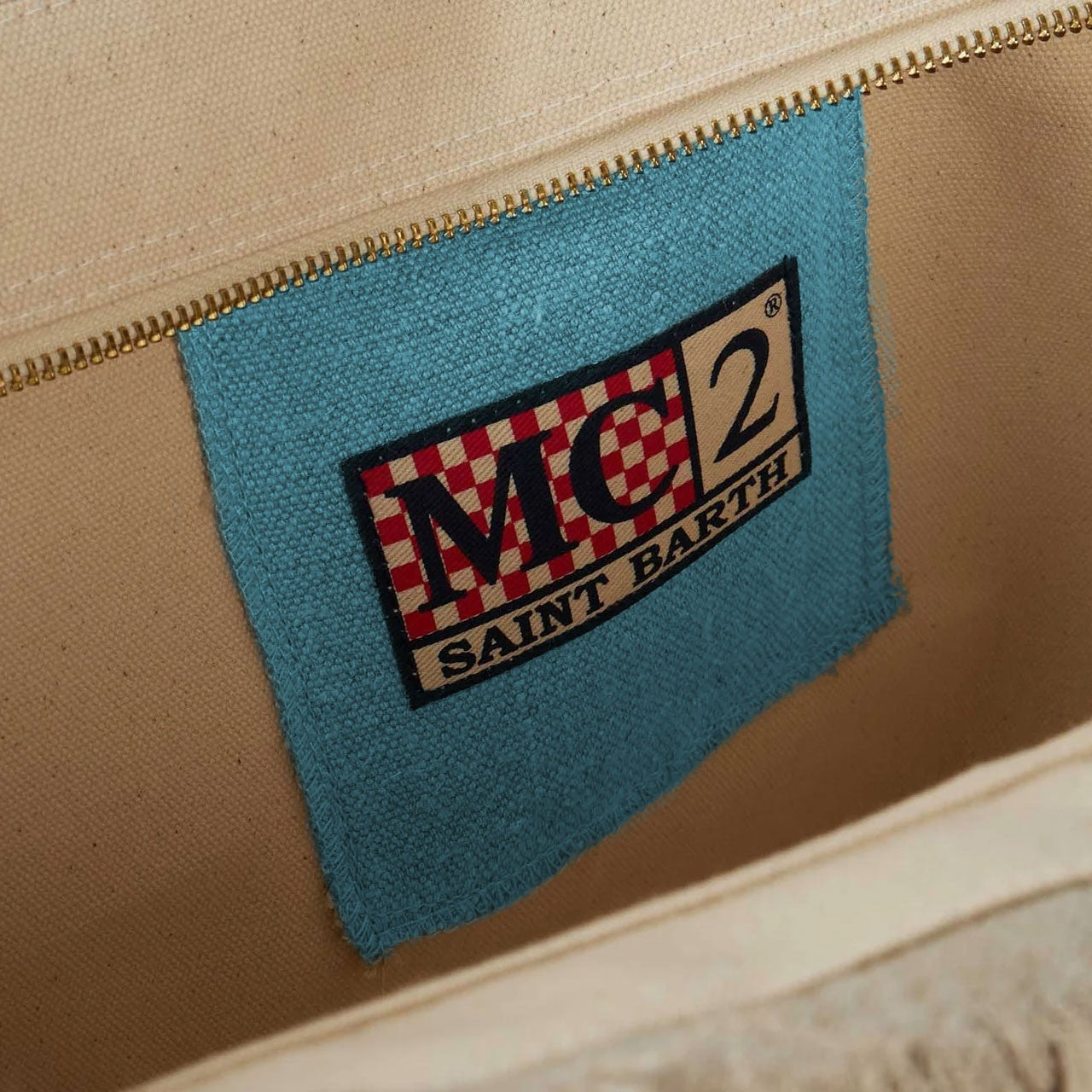 Borsa Vanity In Lino Azzurro