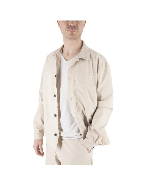 Overshirt In Gabardina Sabbia