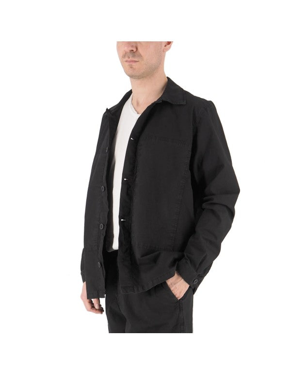 Overshirt In Gabardina Nero
