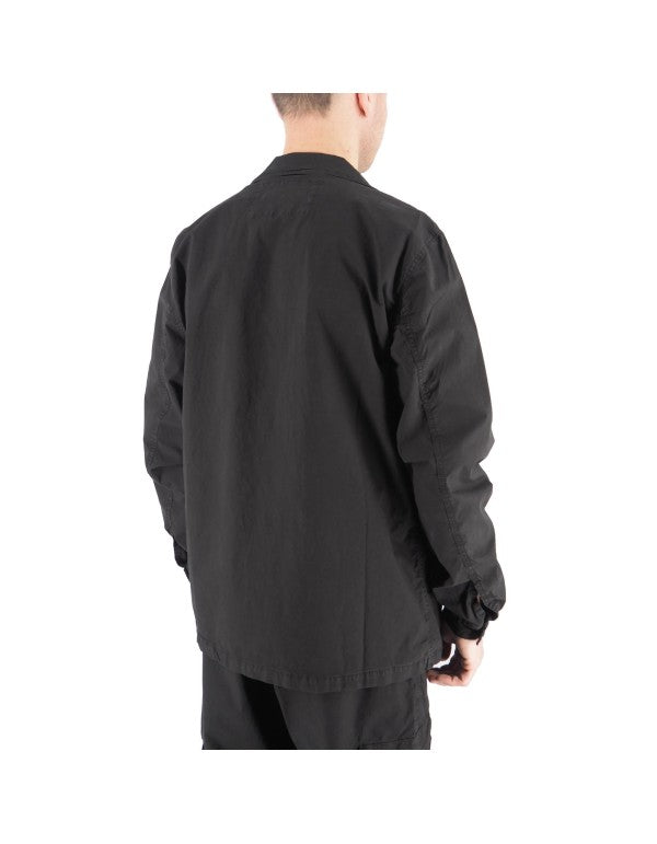Black Gabardine Overshirt