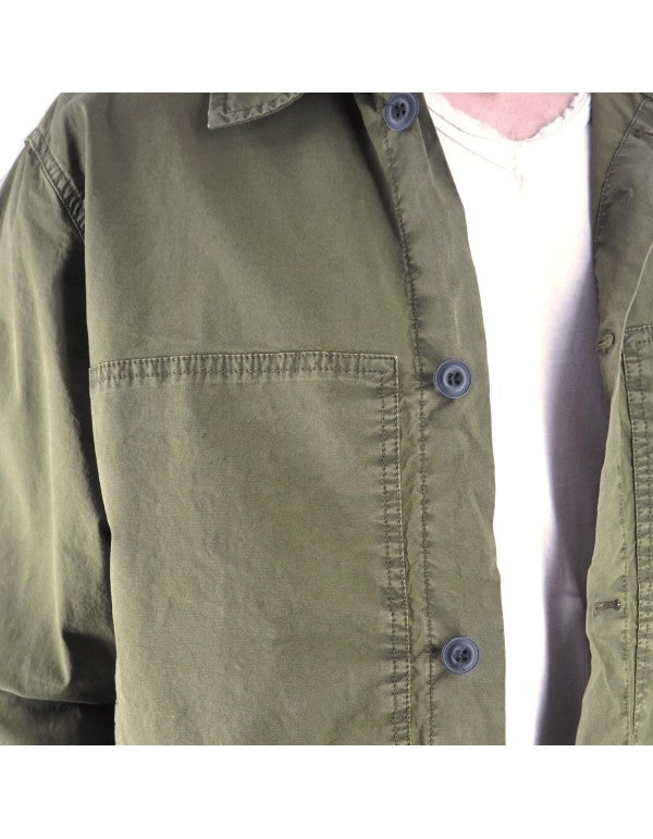 Green Gabardine Overshirt