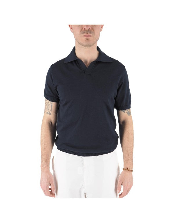 Alassio Navy Blue Knit Polo