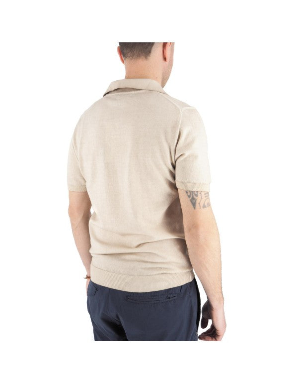 Alassio Beige Knit Polo