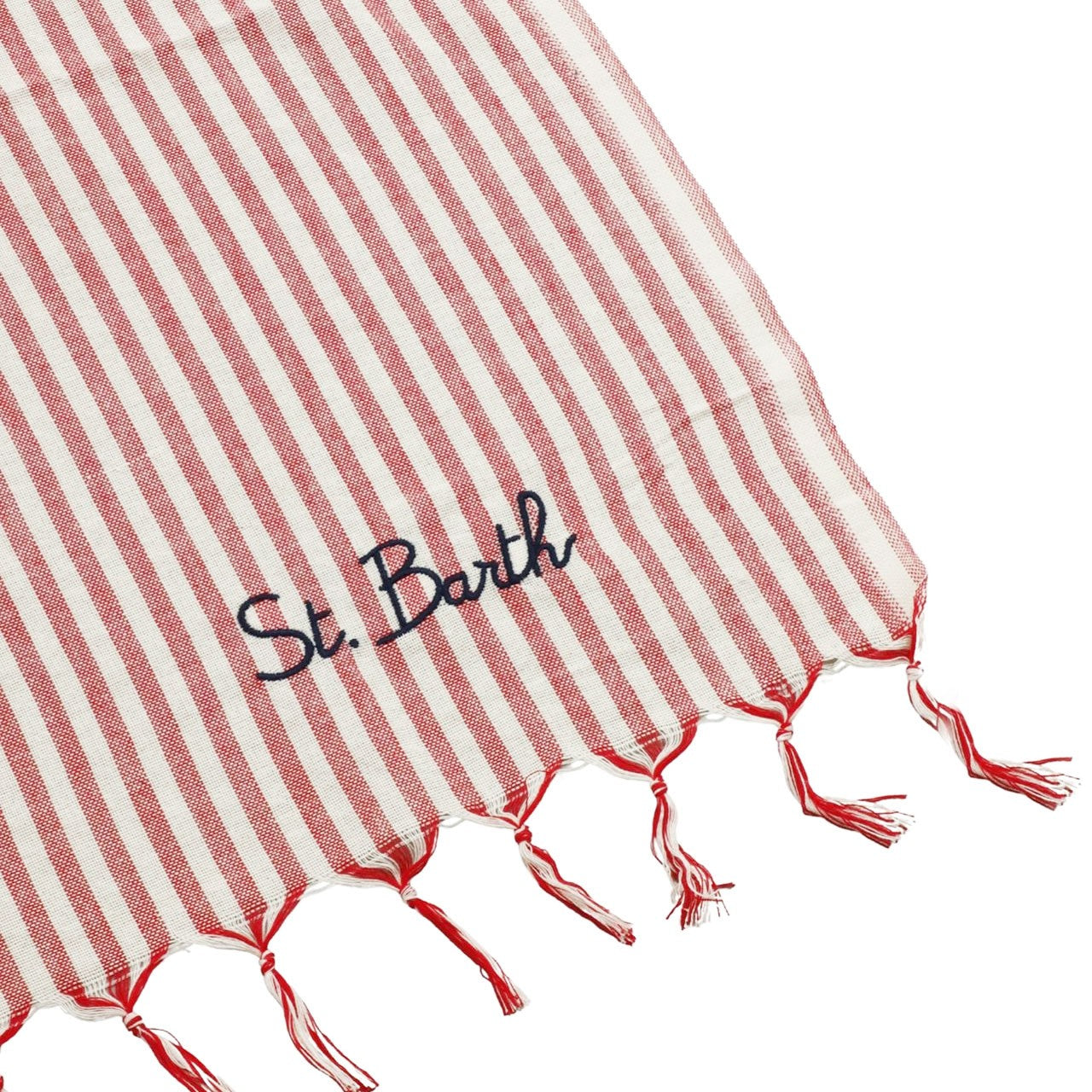 Ultra Light Beach Towel With Fringes Foutas Light N Stripes SV Emb