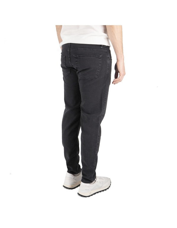 Black Cotton Bull Trousers