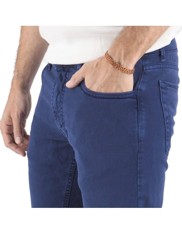 Royal Blue Cotton Bull Trousers