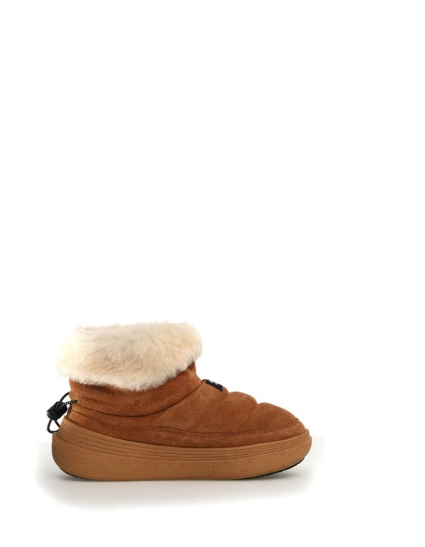 Fami Leather and Shearling Ankle Boot
