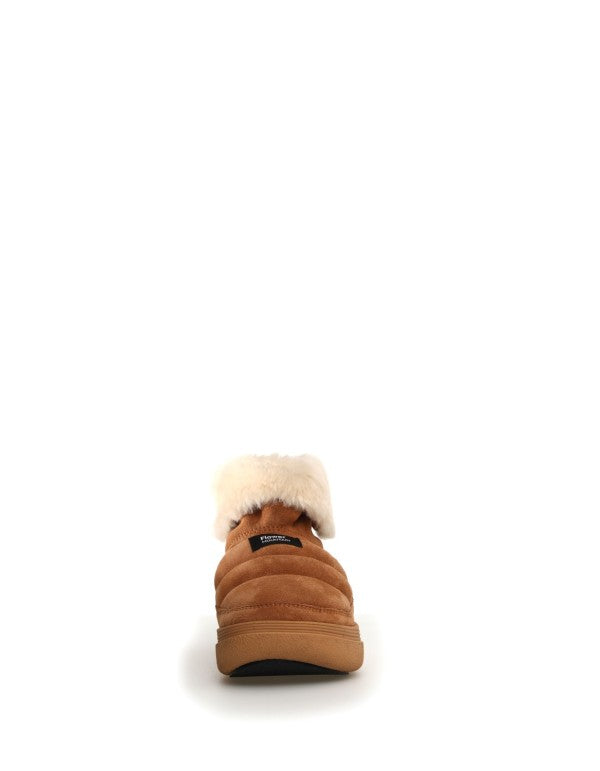Fami Leather and Shearling Ankle Boot