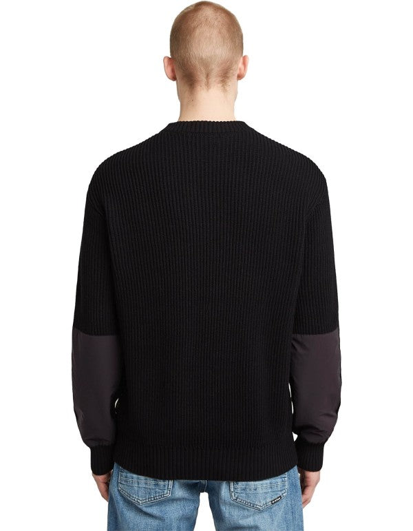 Woven Mix R Knit Dk Black Shirt