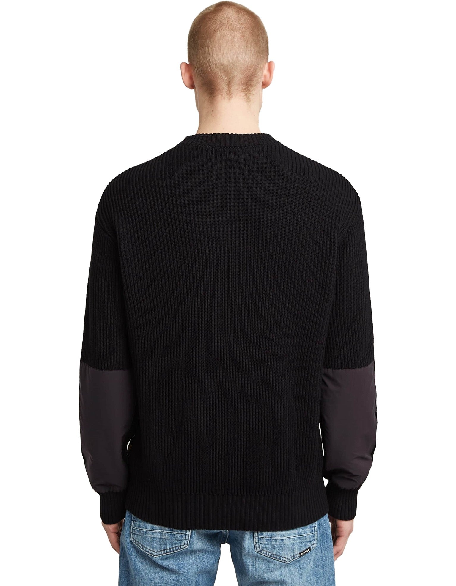 Woven Mix R Knit Dk Black Shirt