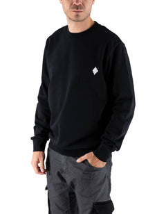Crewneck Sweatshirt Logo Man Black/black