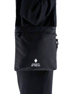 Black/White Nylon Shoulder Bag