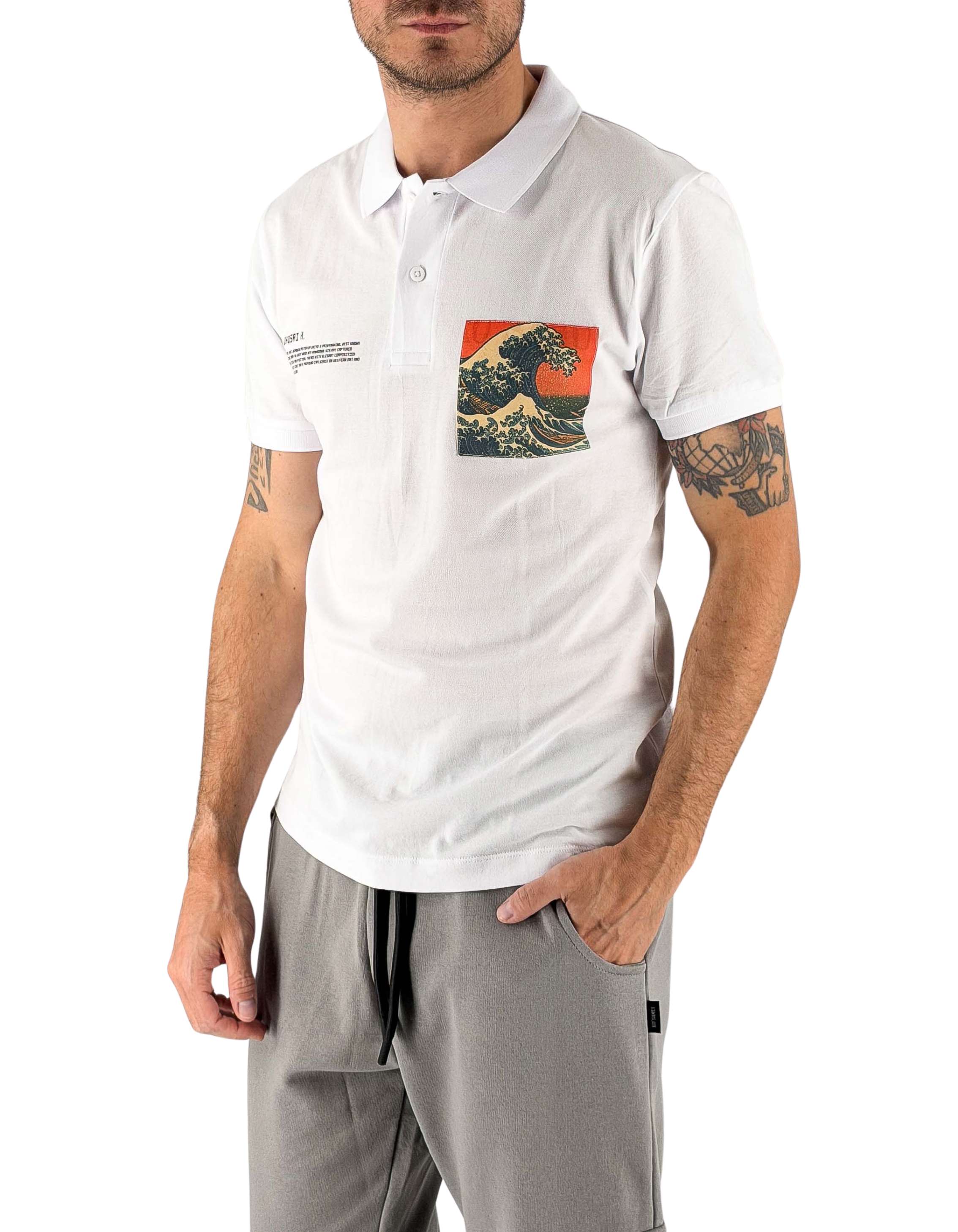 Hokusai 100% Cotton Pique Polo