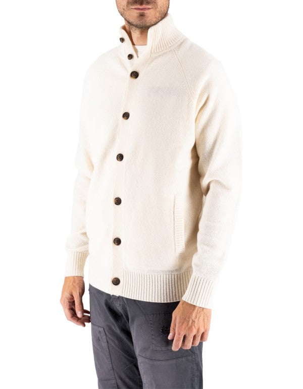 Cardigan Galway Lambswool Con Bottoni