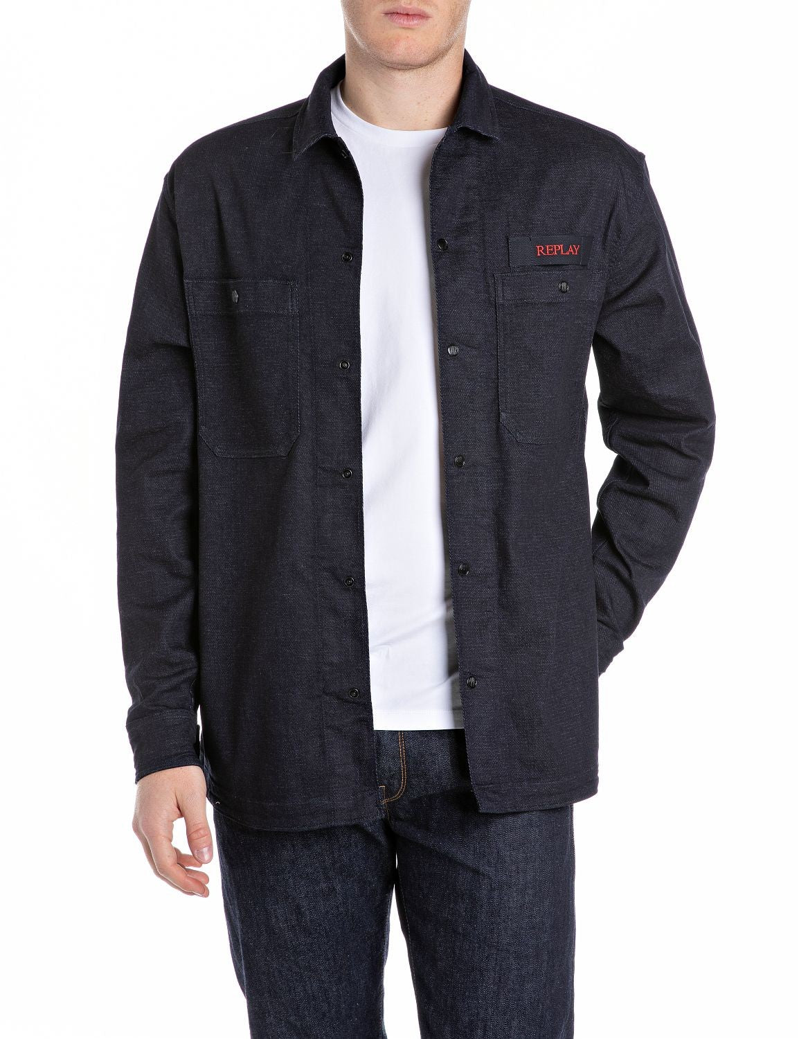 Camicia Patch Dark Blue