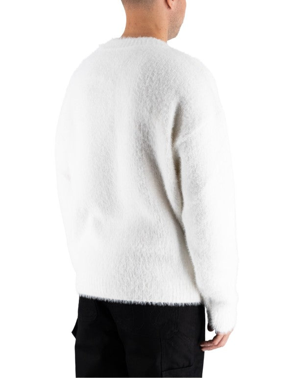 Offwhite Sweater With Embroidered On Neck Also Off White Patch
